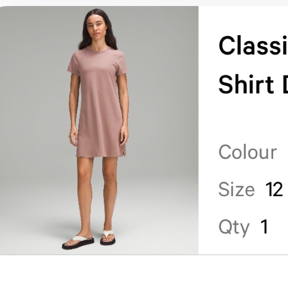 lululemon athletica Dresses & Skirts - EUC! Lululemon Classic Fit Cotton Blend T shirt Dress
